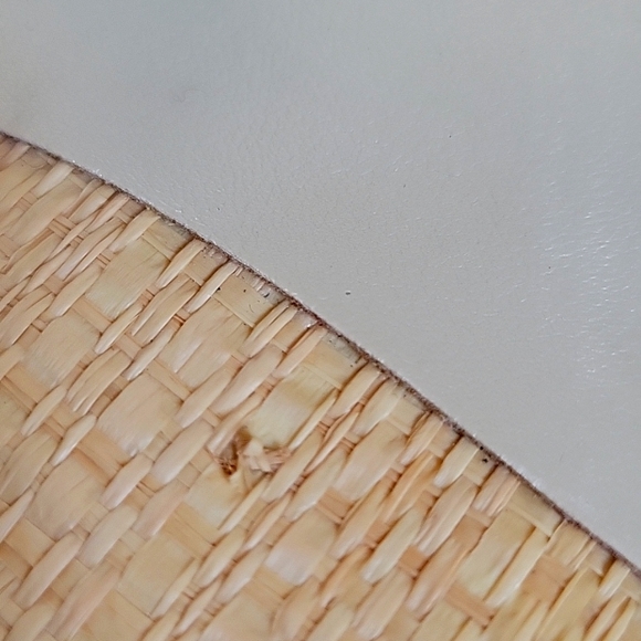 SAM&LIBBY RAFFIA STRAW/LEATHER SOLE VINTAGE SANDALS 9M - Picture 7 of 8